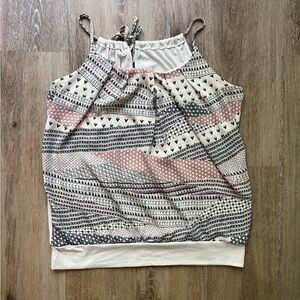Geometric halter tank top
